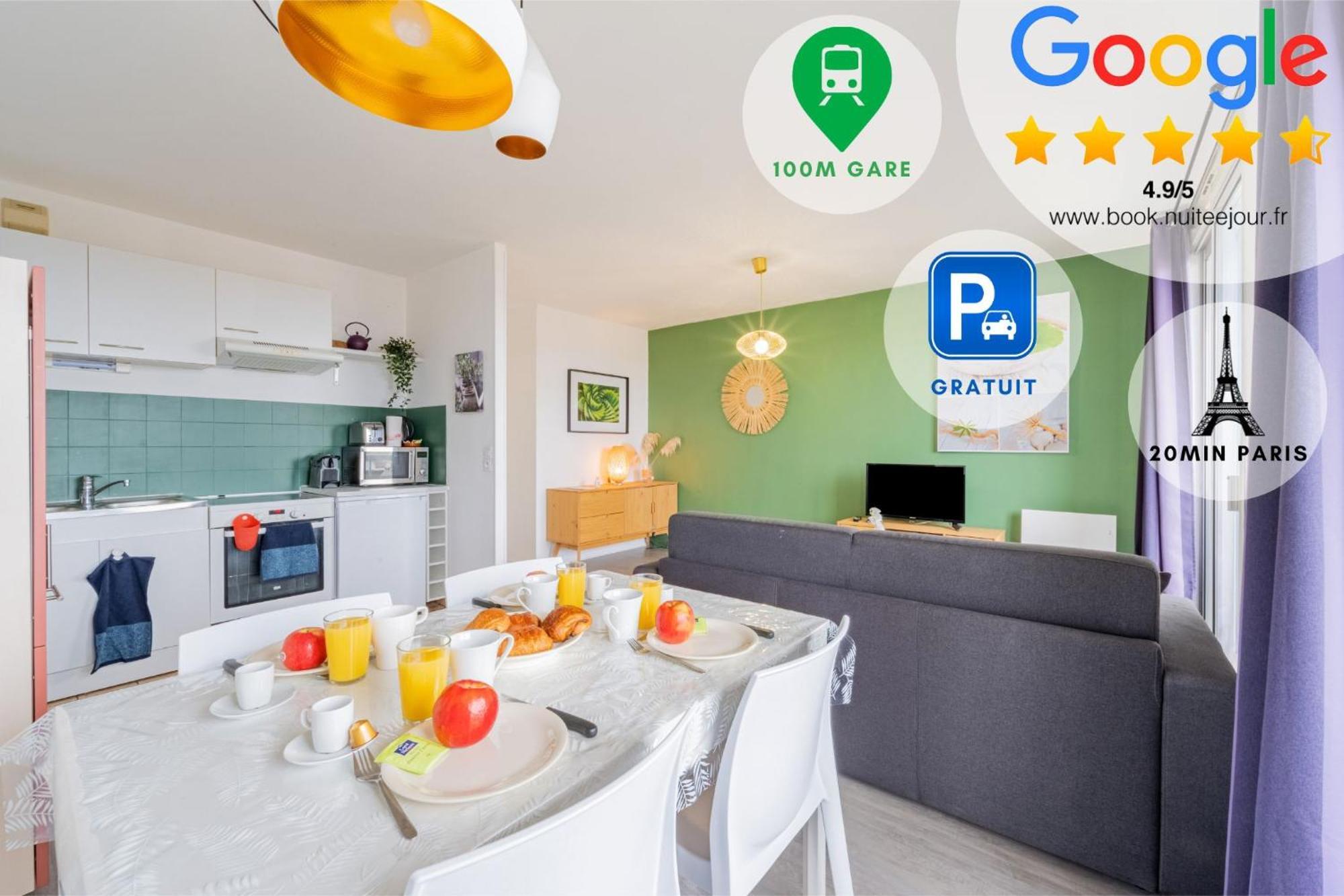 Appart'Hotel Versailles Saint Cyr L'Ecole - Gare Sncf A 100M Et Parking Prive Kültér fotó